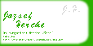 jozsef herche business card